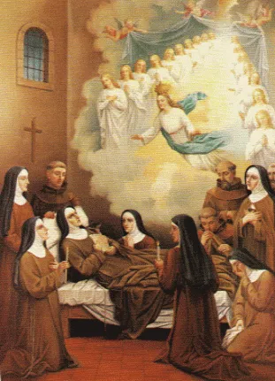 muerte y santificación de Santa Clara